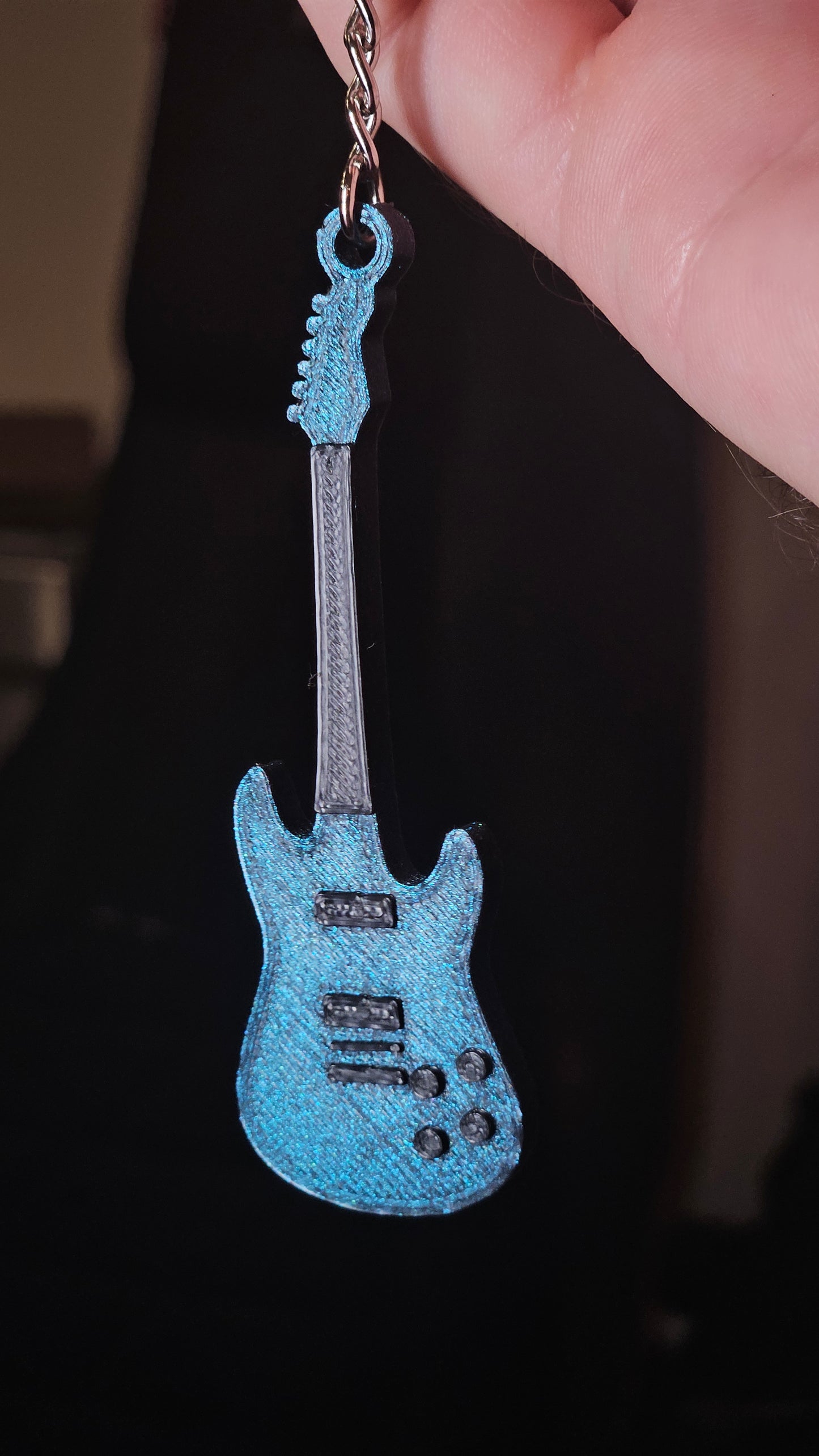 Electric Guitar Keychain