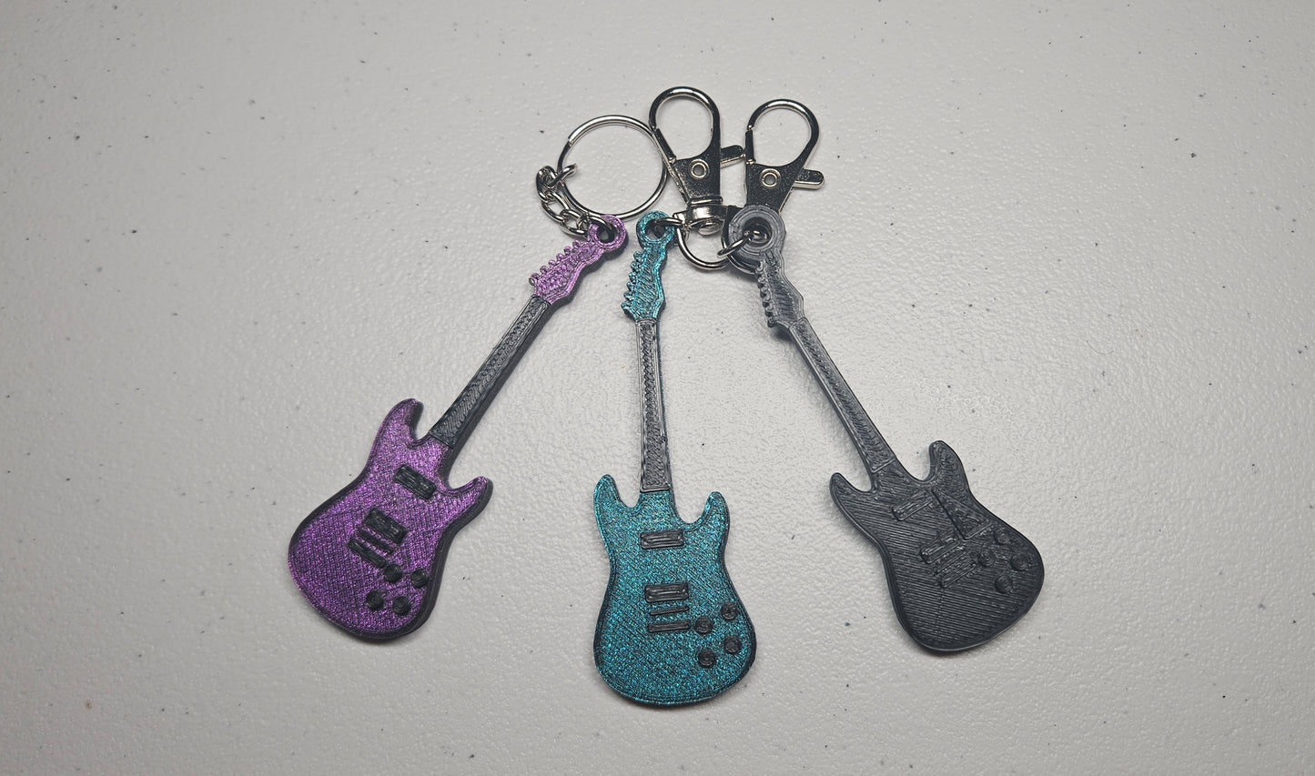 Electric Guitar Keychain