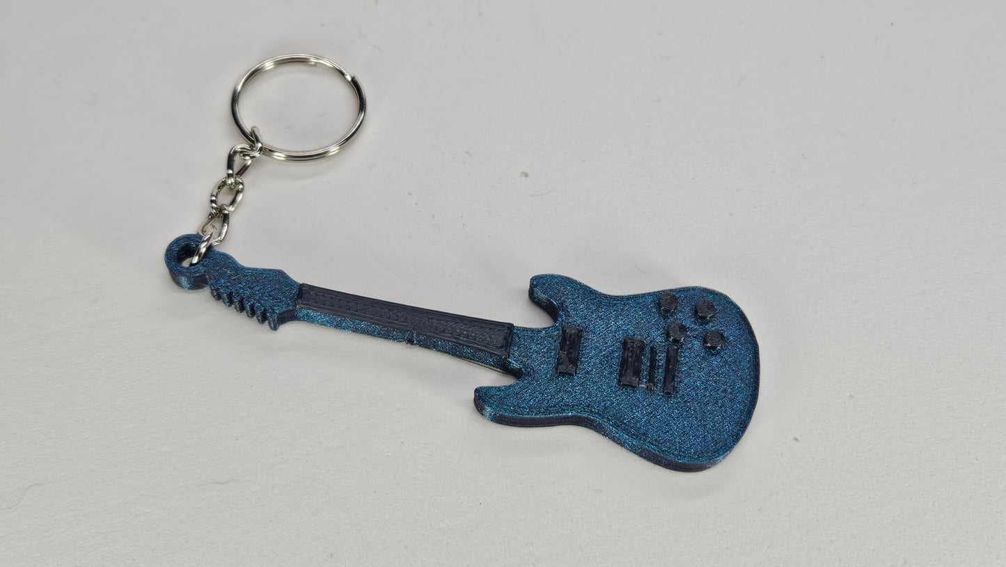 Electric Guitar Keychain