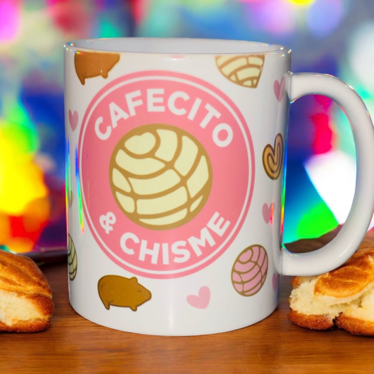 cafecito y chisme mug 15 oz
