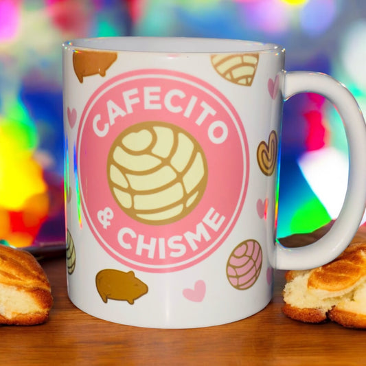 cafecito y chisme mug 15 oz